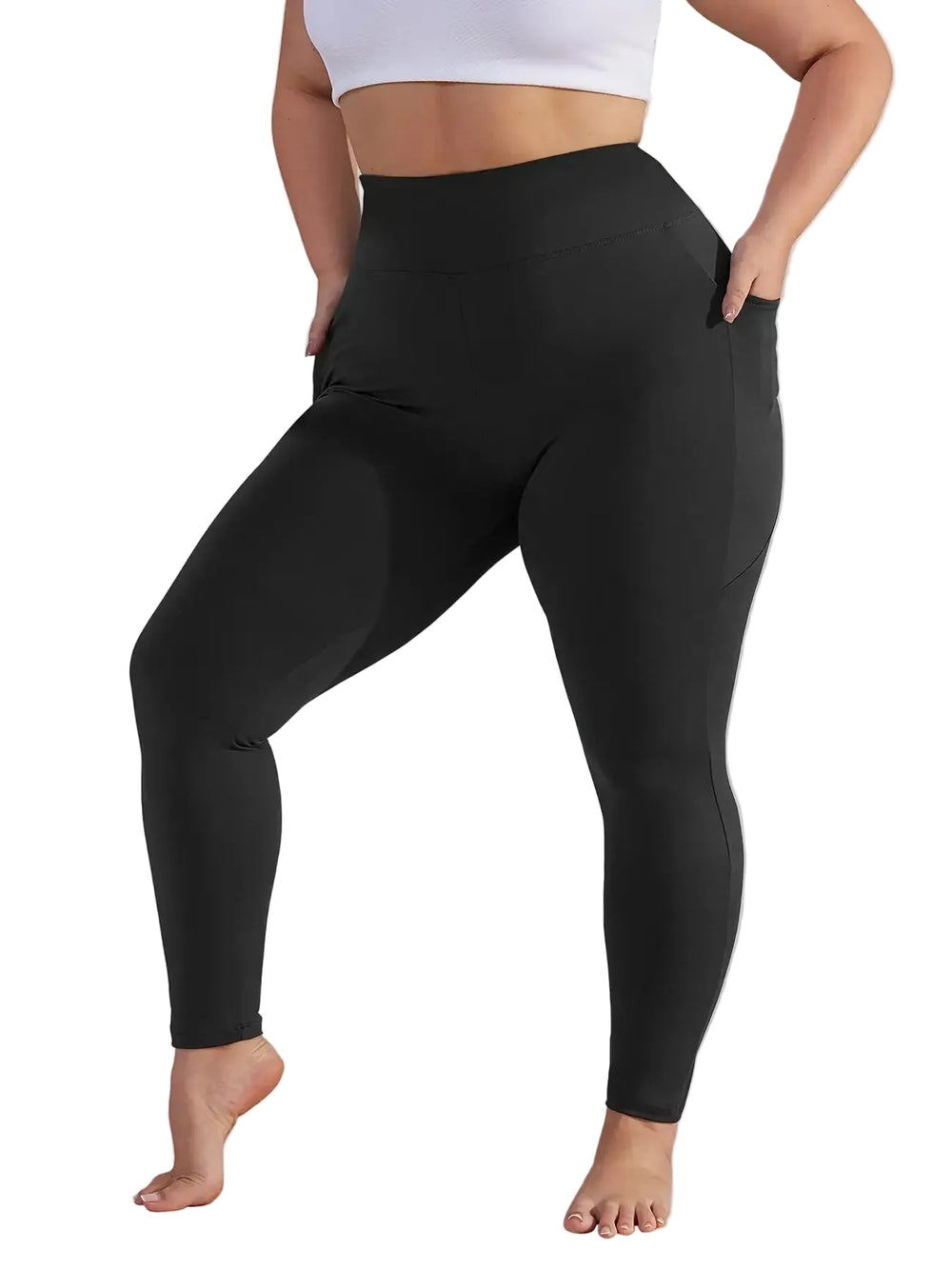 Calça Legging Flanelada de Inverno Plus Size