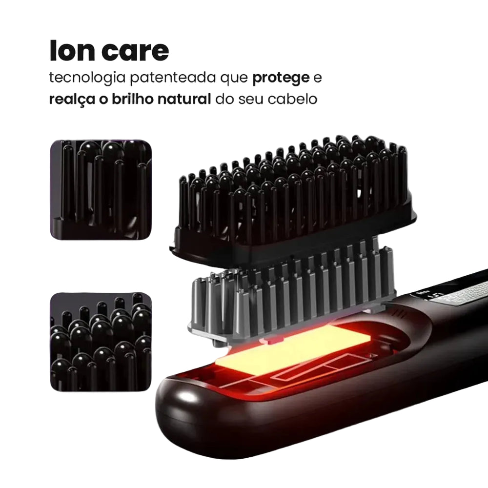 Escova Alisadora Portátil - BeautyMax Pro