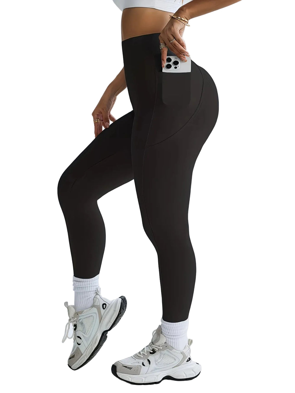 Calça Legging Feminina Térmica Flanelada com Bolsos