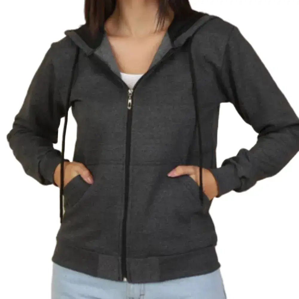 Casaco Moletom Feminino com Capuz e Zíper