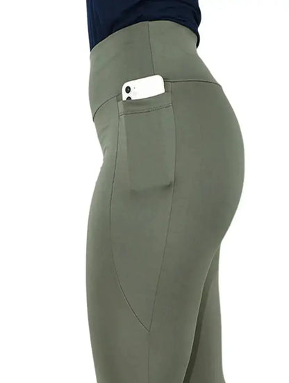 Calça Legging Feminina Térmica Flanelada com Bolsos