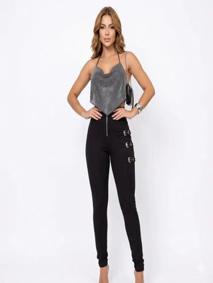 Legging Power com Detalhe de Cintos