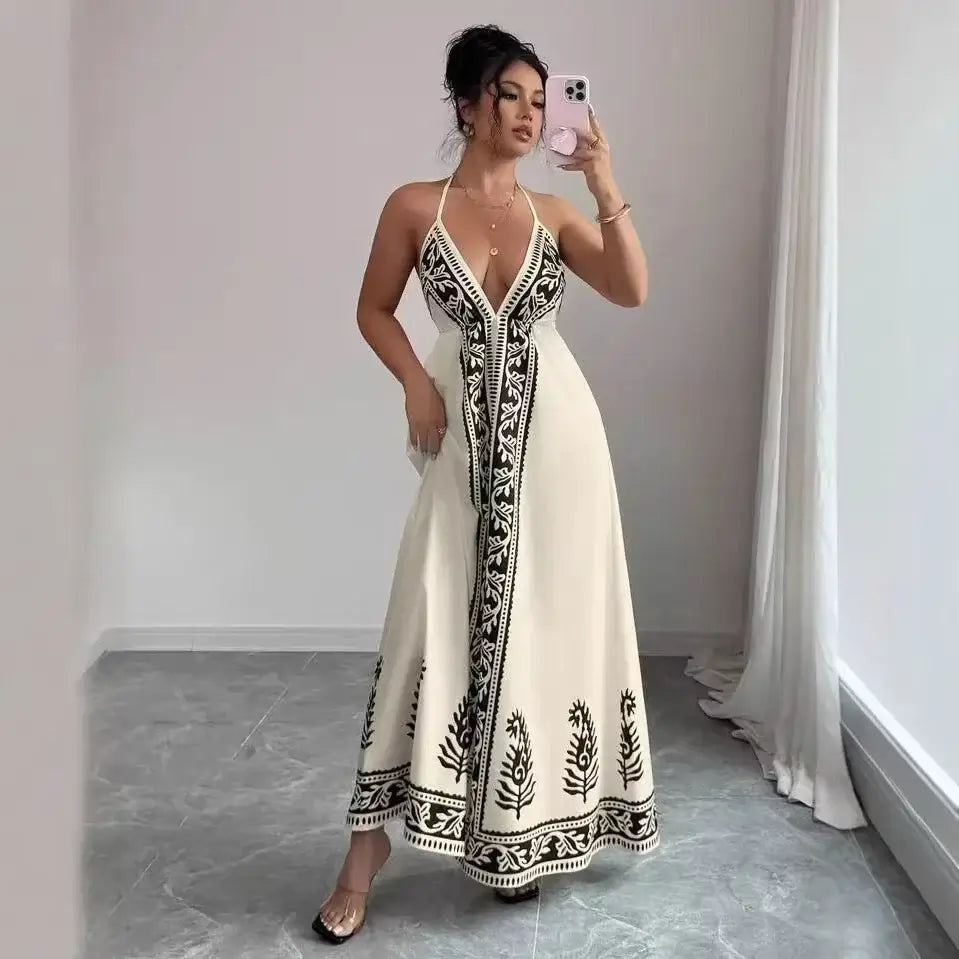 Vestido Midi Lucca – Caimento Fluido & Estampa Exclusiva