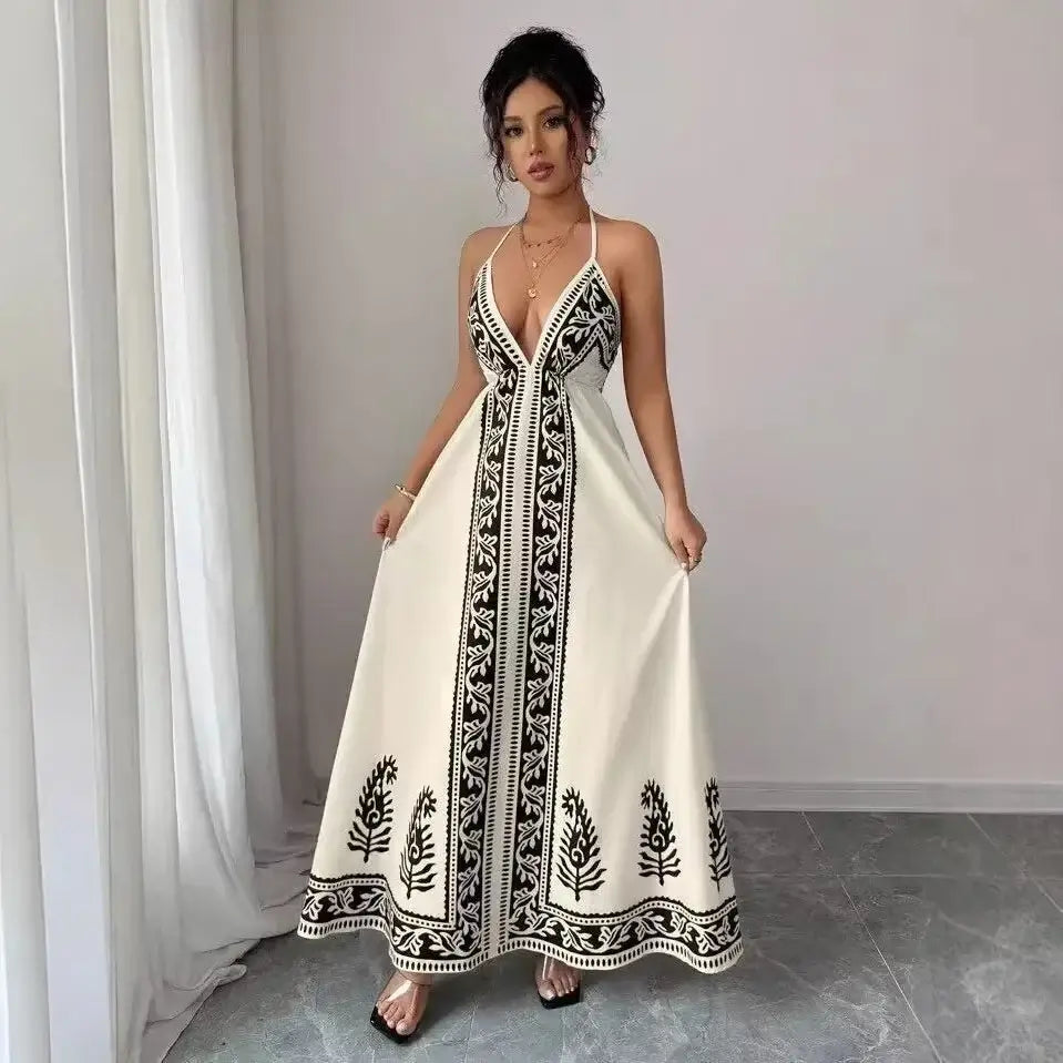 Vestido Midi Lucca – Caimento Fluido & Estampa Exclusiva