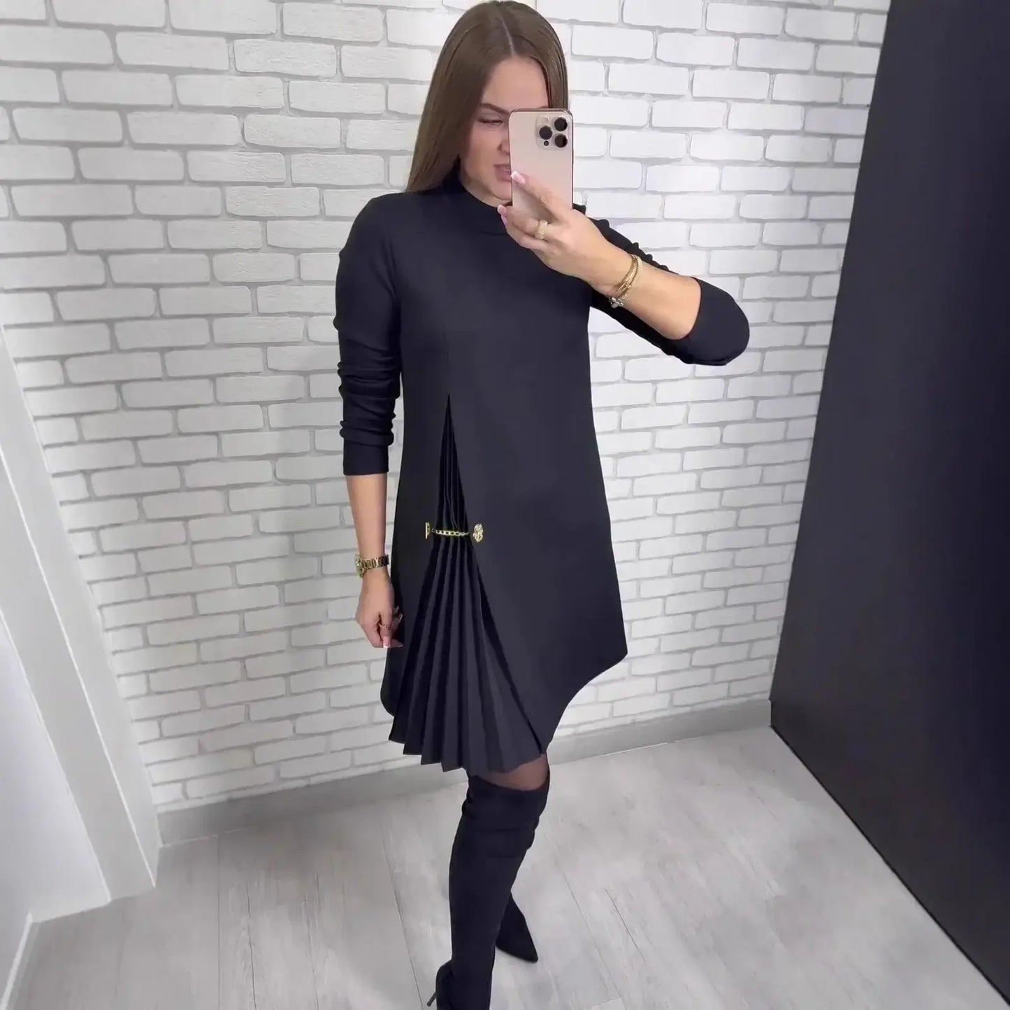 Vestido Firenze™ - Recorte Escultórico e Caimento Fluido