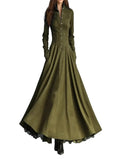 Vestido Longo Evasê Renda Francesa Vintage
