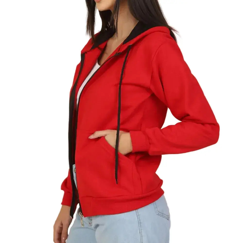 Casaco Moletom Feminino com Capuz e Zíper