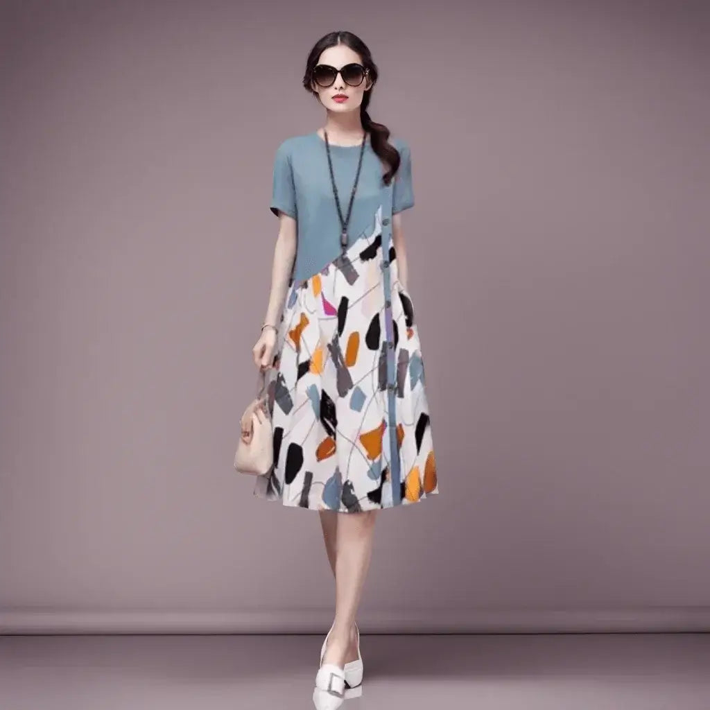 Vestido Midi Amalfi – Estampa Floral Exclusiva