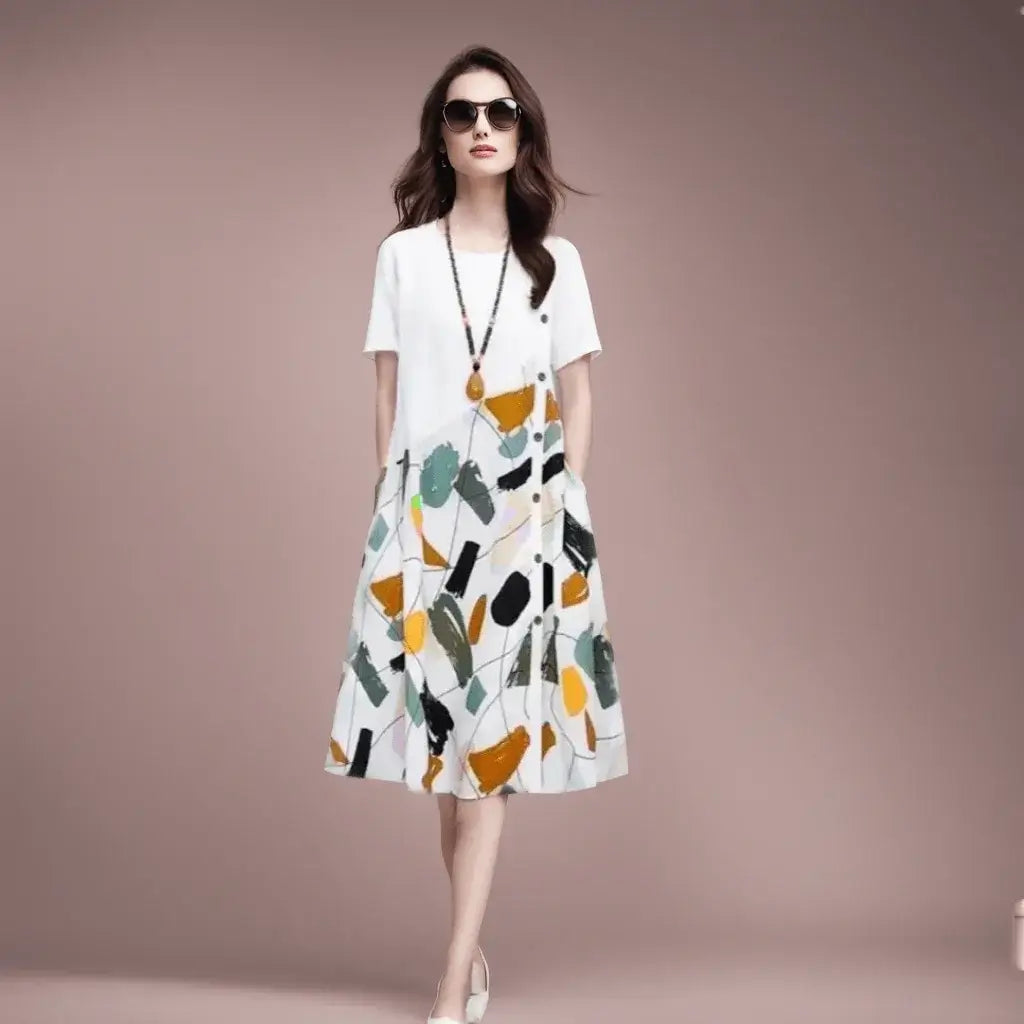 Vestido Midi Amalfi – Estampa Floral Exclusiva
