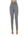 leggings skinny linho com cinto fixo