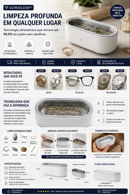 maquina de limpar oculos e joias