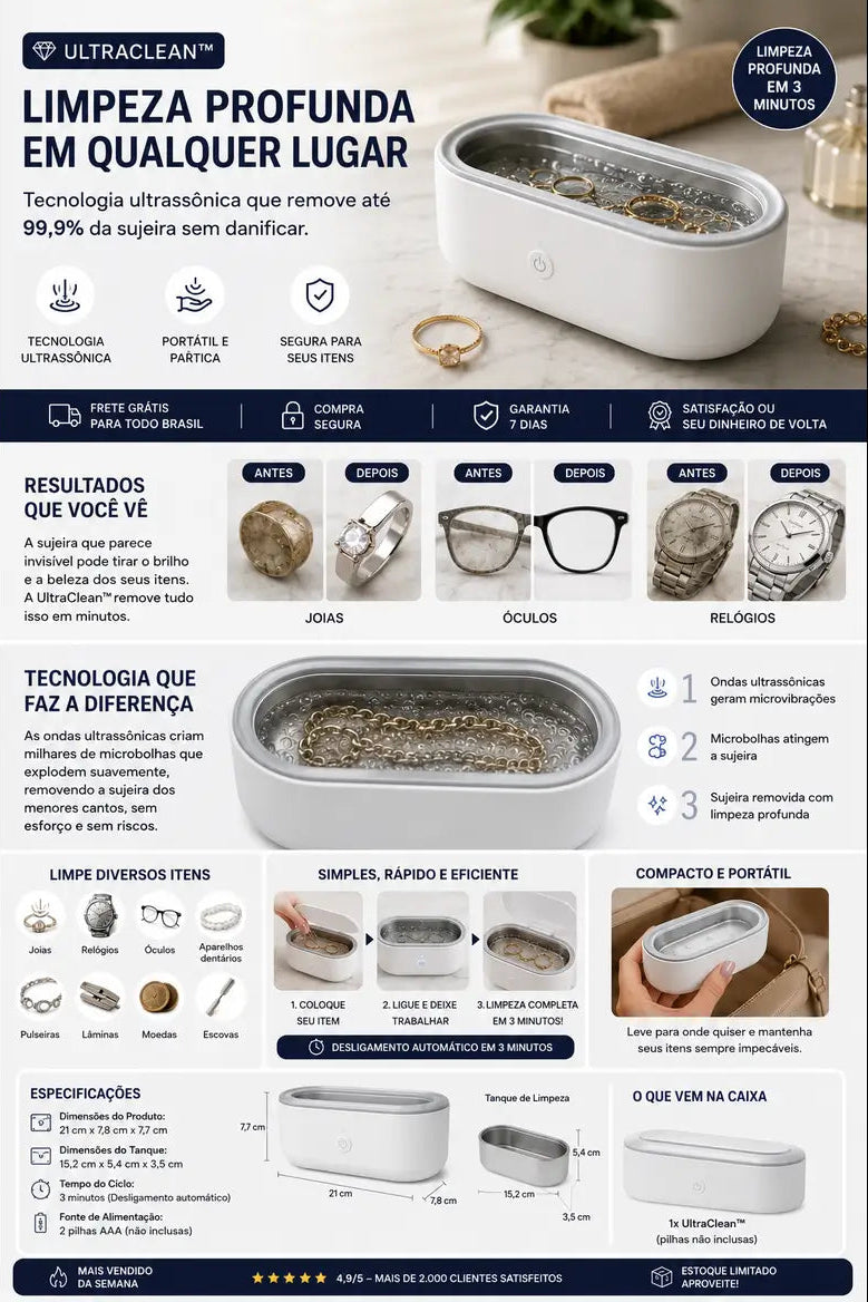 maquina de limpar oculos e joias