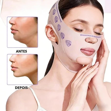 V-Revitalize™ - Máscara de Contorno Facial - Suaviza Rugas, e Modela o Rosto