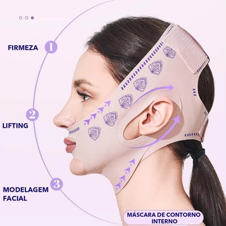 V-Revitalize™ - Máscara de Contorno Facial - Suaviza Rugas, e Modela o Rosto